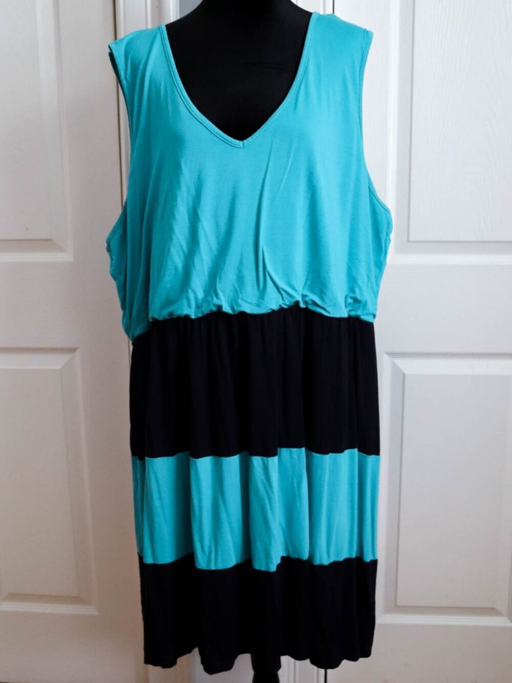 ModCloth Pink Owl Plus Size 4X Sleeveless Summer Tank Dress Turquoise Navy Boho